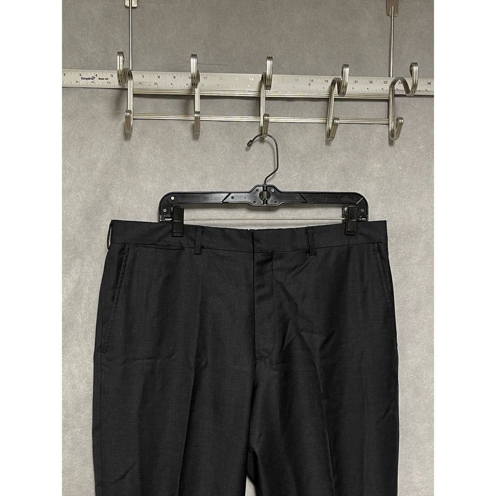 Brooks Brothers Pants Men 36X30 Gray Barberis Canonico Italy Wool Milano Luxury